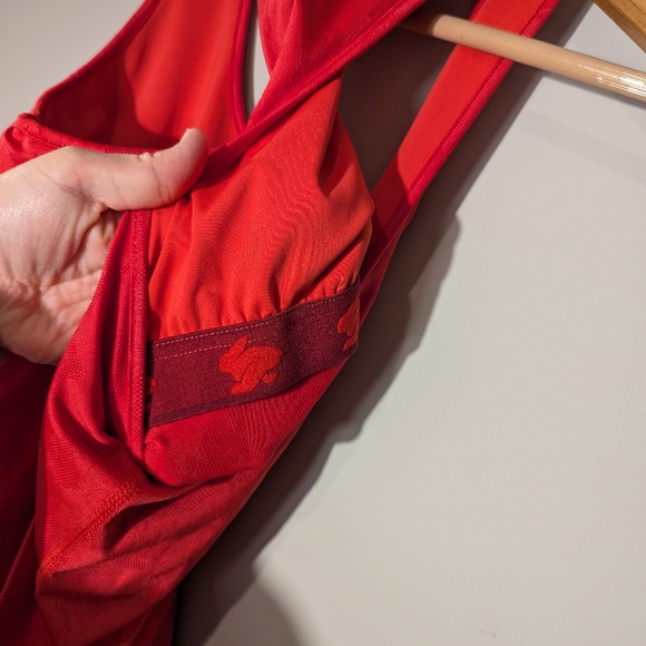 Rabbit Running Red Rabbit Print Racerback Tank Top Large - Picture 5 of 5